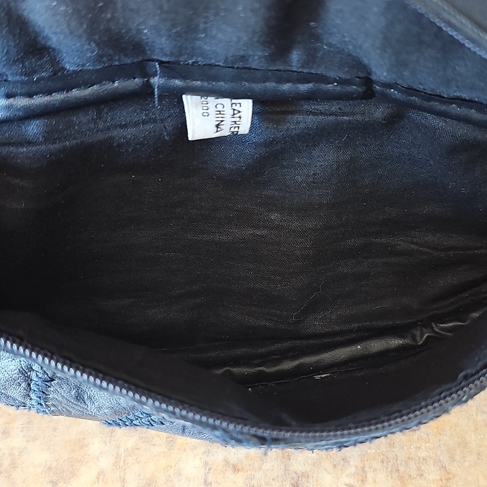 Vintage Fanny Pack Black Patchwork Leather - Picture 4 of 6